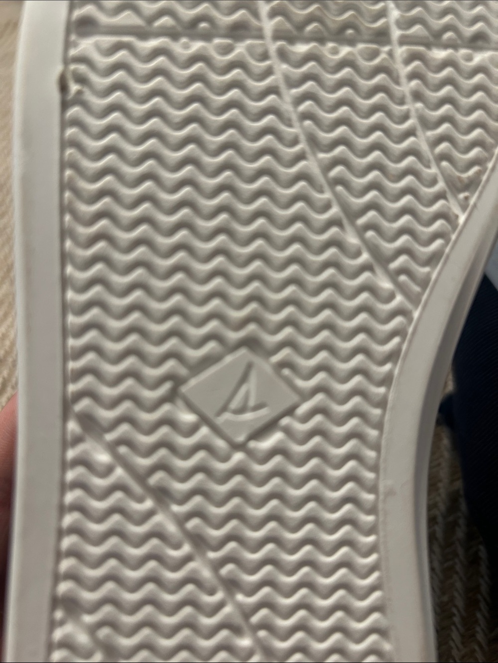 SPERRY⛵️NWOT Navy Canvas Boat Sneakers Crest Vibe Size 9 Women’s Washable - Picture 8 of 9